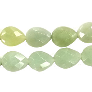 NEW JADE FACETED PEAR CD 15X20MM